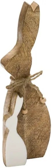 Malá drevená dekorácia s motívom dvoch zajacov Ego Dekor, 7 × 24 cm