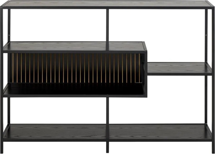 Knižnica Seaford IV 114 cm čierna