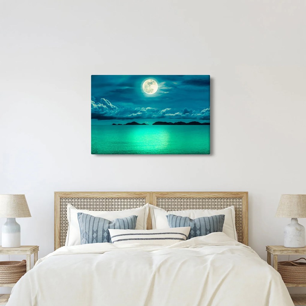 Obraz - Spln nad hladinou (90x60 cm)