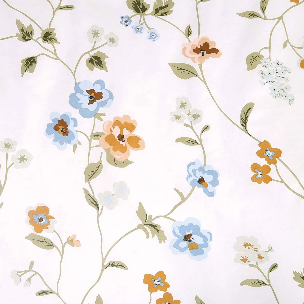 BAVLNENÉ OBLIEČKY COTTONLOVE 140X200 CM, 1KS 70X80 CM KVETY