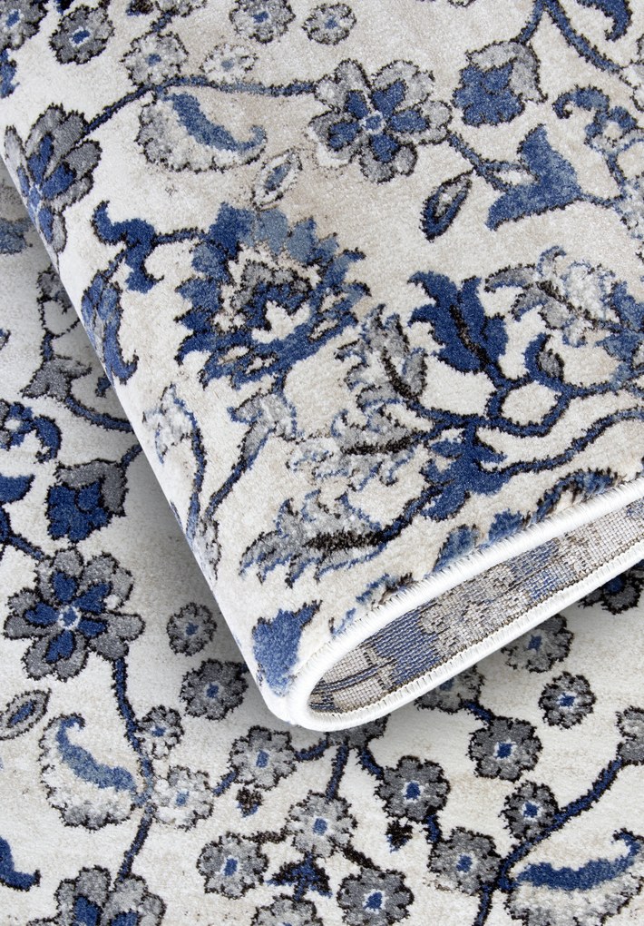 Villeroy & Boch, Behúň Villeroy & Boch 106120 Cream, Blue, 80x240, modrá, obývacia izba