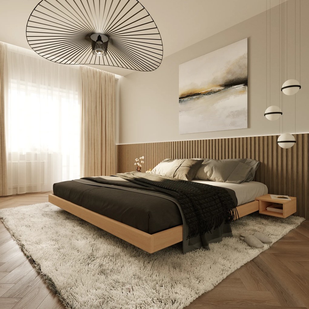Dvoulůžková postel CARRE 03 180x200 z masivu