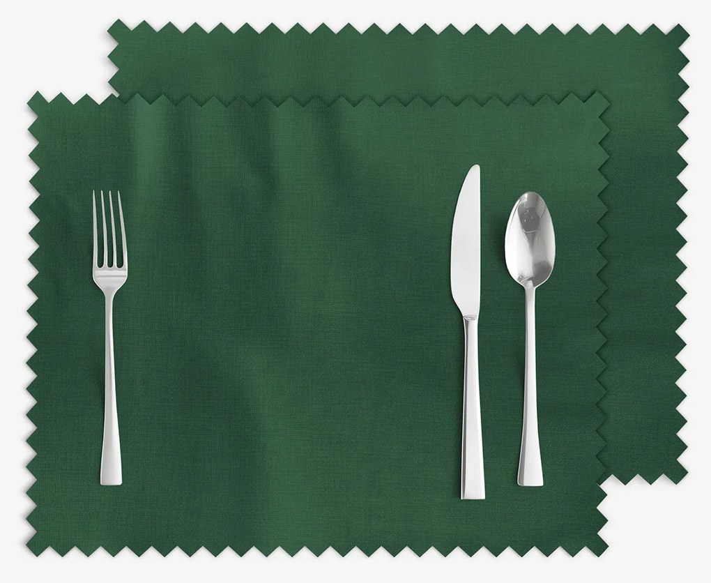 Goldea vianočné prestieranie na stôl teflónové - tmavo zelené - sada 2ks 30 x 40 cm