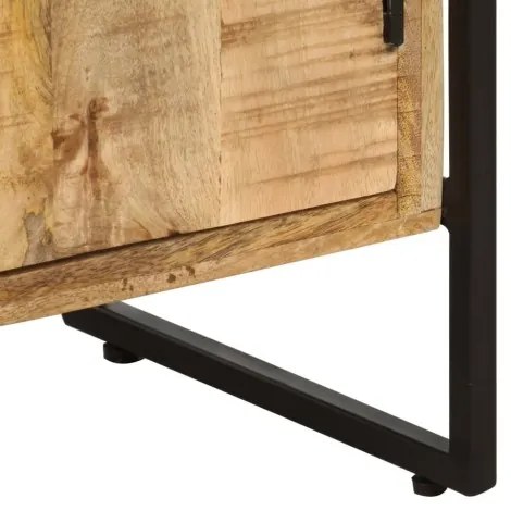 vidaXL 4-poschodová knižnica 80x30x180 cm surový mangovníkový masív-
