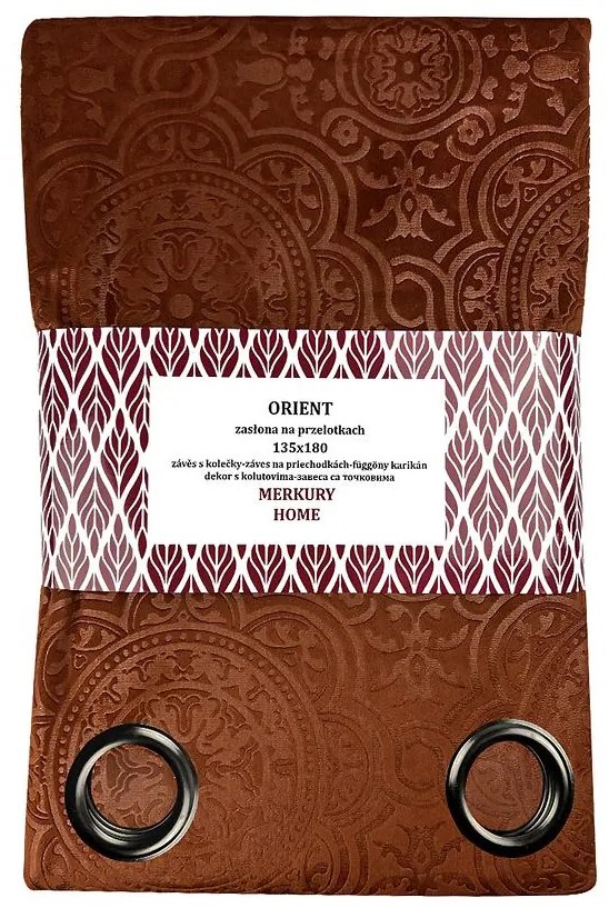 Záves Orient na priechodkách 135x180 oranžový Merkury Home