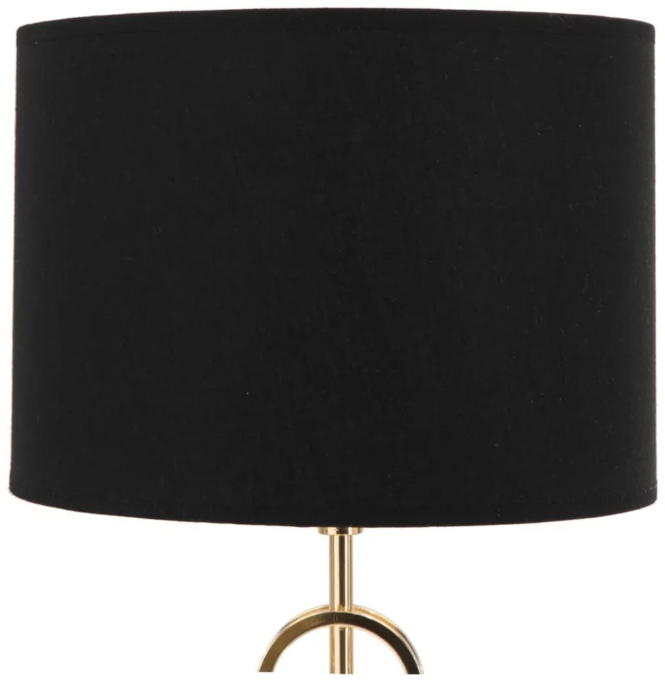 Stolová lampa v čierno-zlatej farbe Mauro Ferretti Glam Rings, výška 54,5 cm