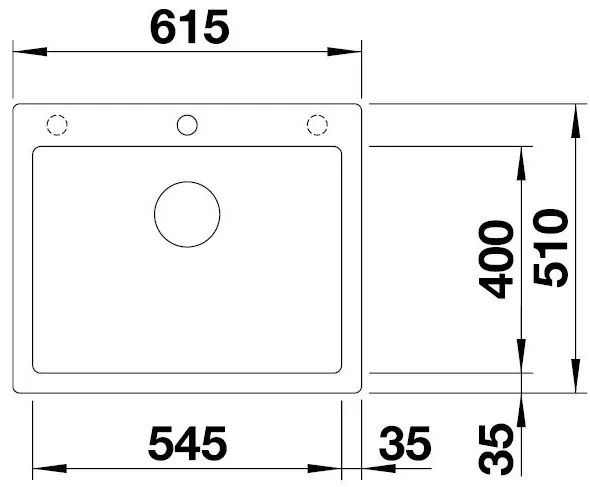 Blanco Pleon 6, silgranitový drez 615x510x220 mm, 1-komorový, sivá vulkán, BLA-527320