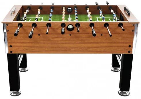 vidaXL Stolný futbal oceľ 60 kg 140x74,5x87,5 cm bledohnedý a čierny-