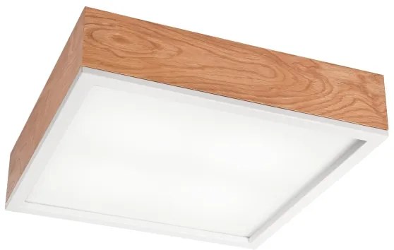 Stropné svietidlo OAK SQUARE 4xE27/15W/230V 39x39 cm dub/biela