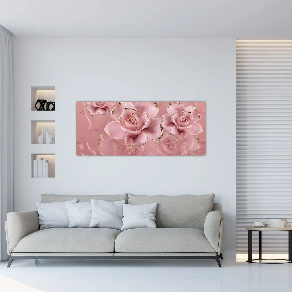 Obraz - Kvetinový dekor (120x50 cm)