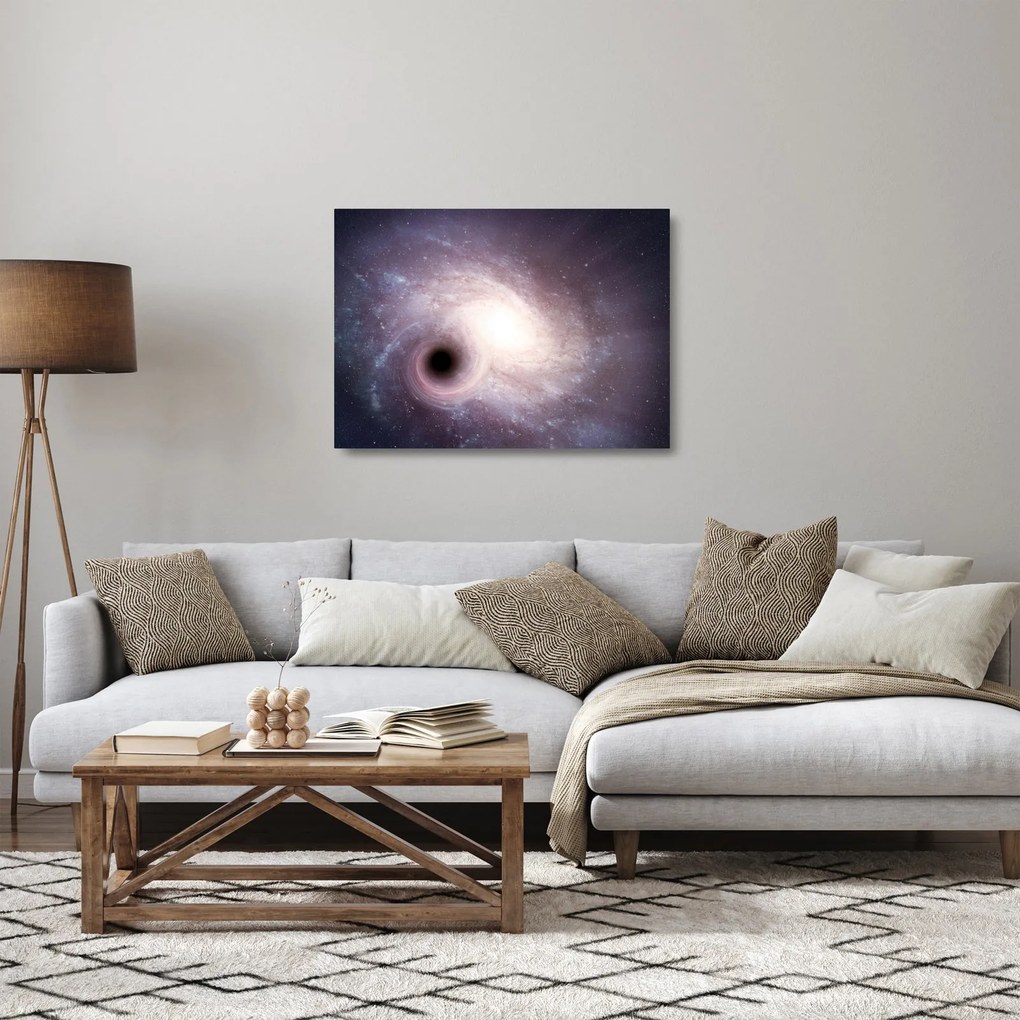 Sklenený obraz - Špirálna galaxia (70x50 cm)