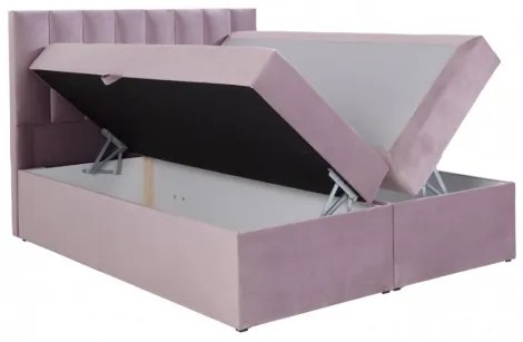 Čalúnená posteľ boxspring 180x200 SAMANTA - modrozelená