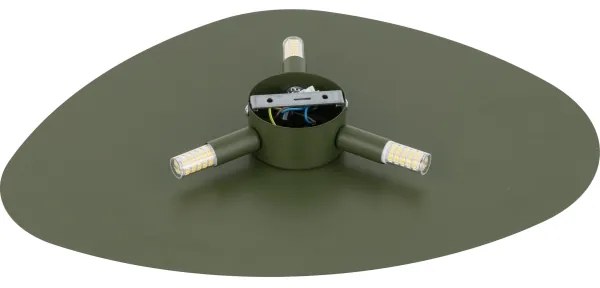 Nástenné svietidlo STONE 3xG9/8W/230V 37x49 cm zelená