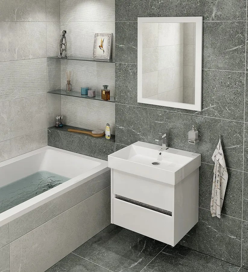 Sapho Sapho, Kúpeľňový set NIRONA 100, biela, KSET-063