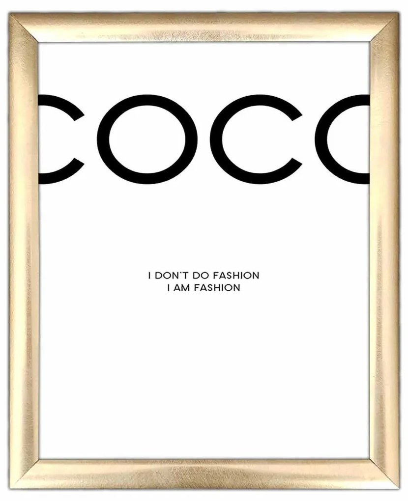 Nástenný obraz Coco 23,5x28,5 cm biely