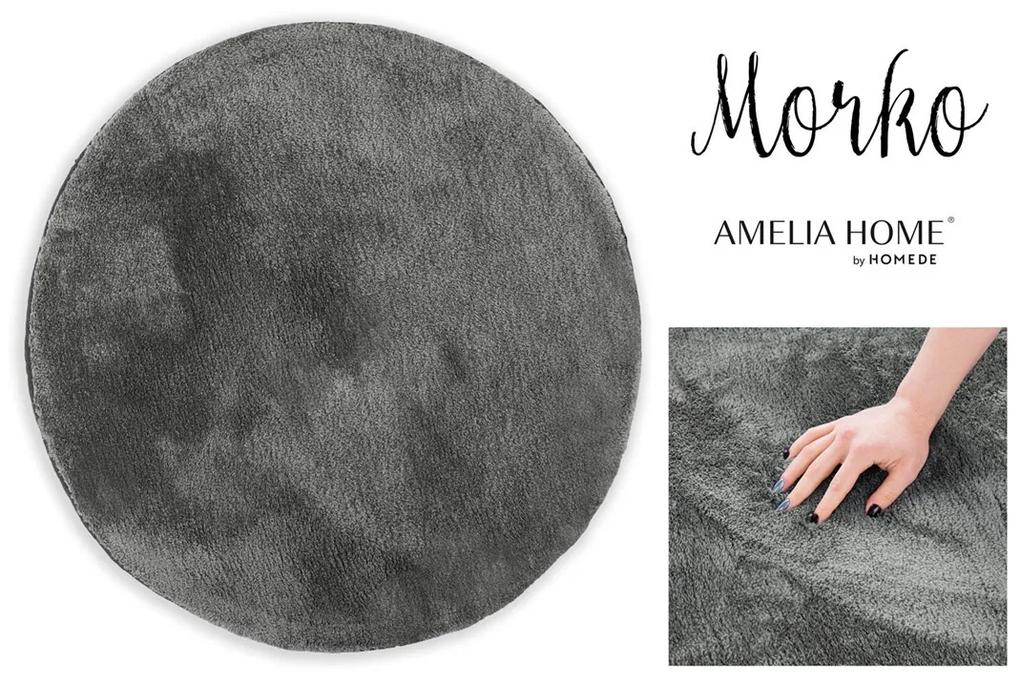 Okrúhly koberec AmeliaHome Morko tmavosivý
