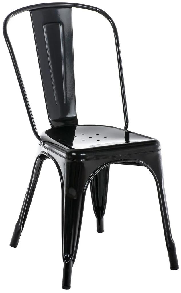 Kovová stolička Ben - Čierna