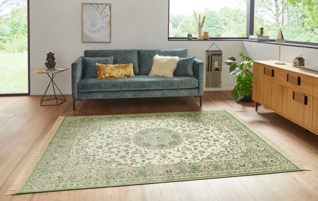 Koberec Hanse Home Naveh Antik Nain krémový / zelený