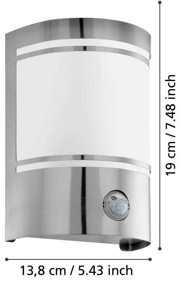 Nástenné vonkajšie svietidlo (výška 19 cm) CERNO – EGLO