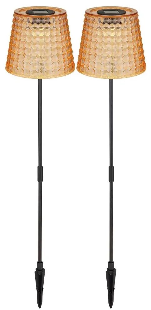 Globo 36635-2A - SADA 2x LED Solárne svietidlo SOLAR LED/0,06W/3V IP44 oranžová