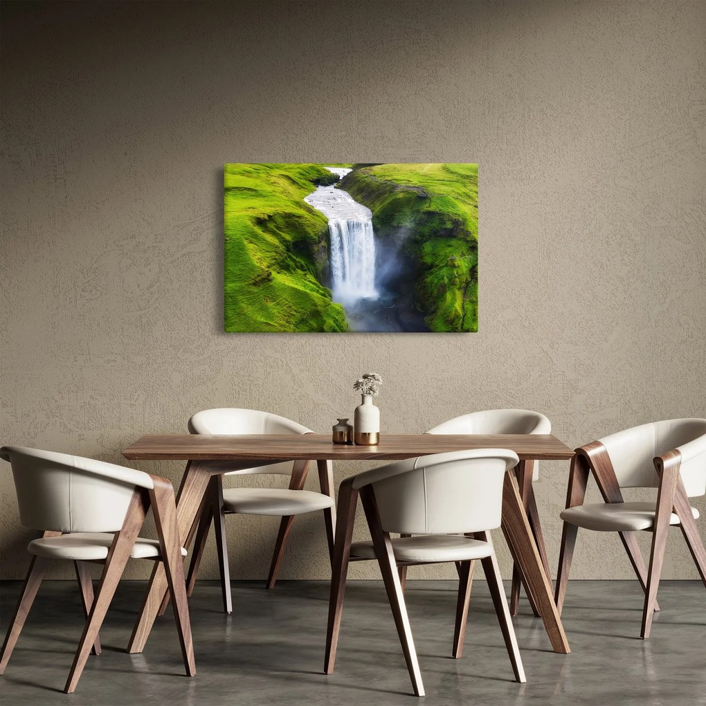 Obraz - Vodopád Skogafoss (90x60 cm)