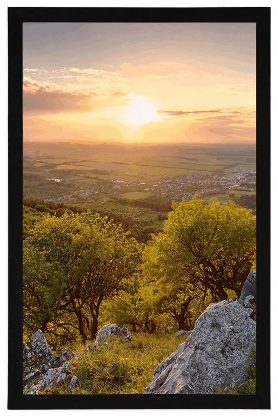 Plagát krásna príroda zaliata slnkom