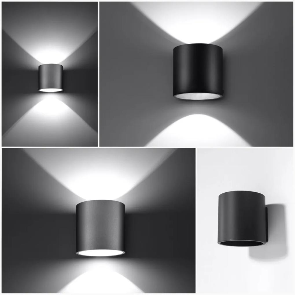 Sollux Lighting Nástenné svietidlo ORBIS 1 sivé