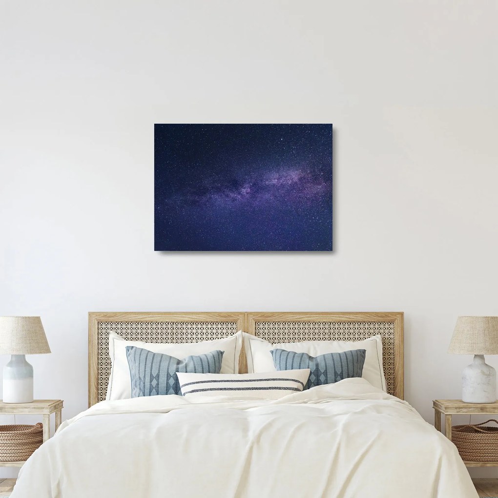 Sklenený obraz galaxie (70x50 cm)