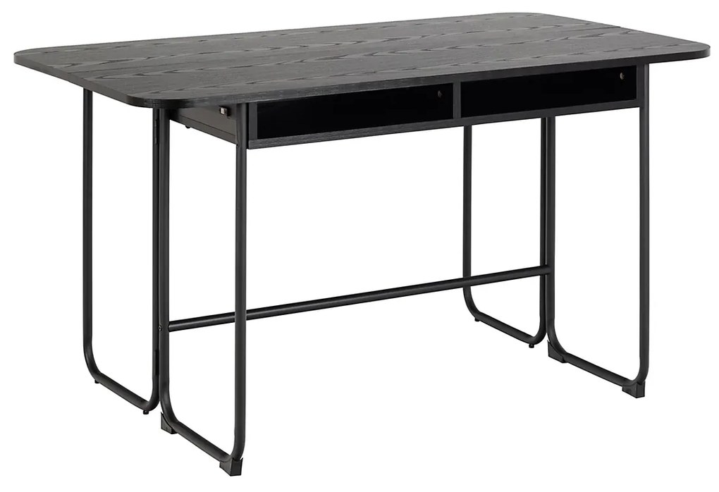 Rozkladací jedálenský stôl Darlington 140 cm jaseň čierny