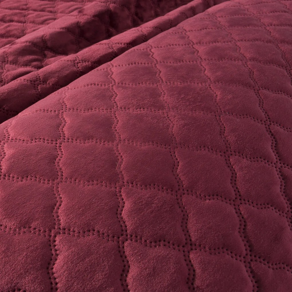 PREHOZ NA POSTEĽ VELVET3 170X210 CM BORDOVÝ