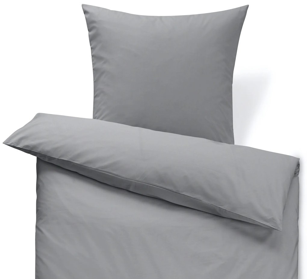 Posteľná bielizeň z perkálu, sivá, štandardná veľkosť