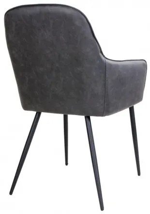 Jídelní křeslo HARBO, tmavě šedé,PU kůže House Nordic 1001152