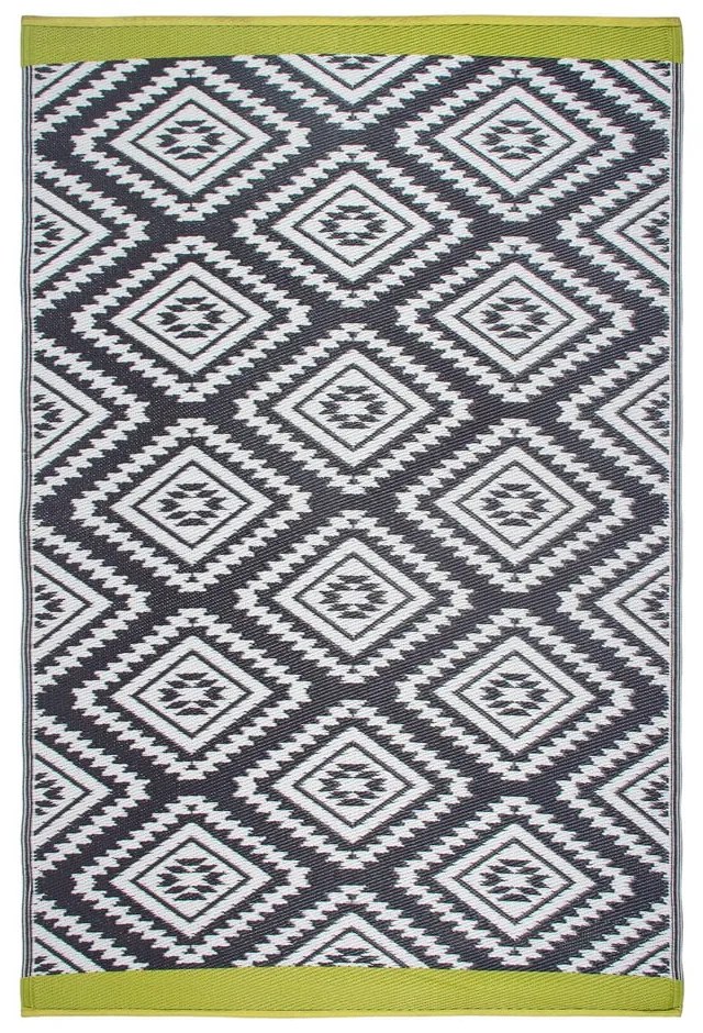 Sivý obojstranný vonkajší koberec z recyklovaného plastu Fab Hab Valencia Grey, 90 x 150 cm