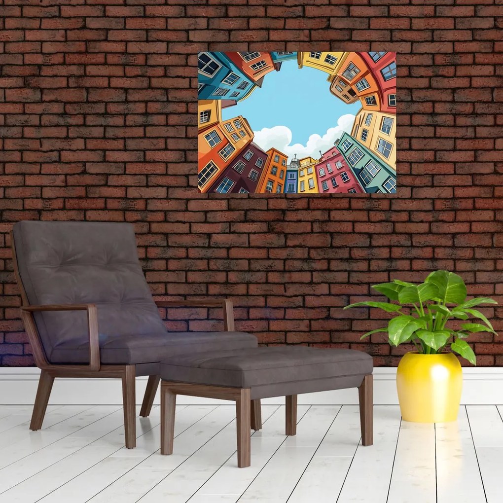 Obraz - Medzi domami (70x50 cm)