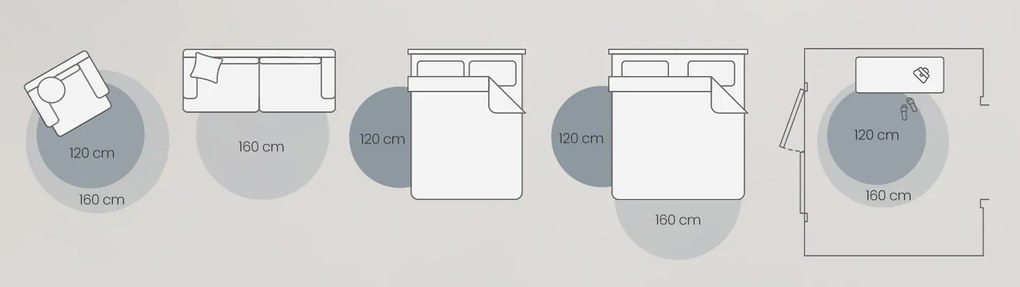 Kulatý koberec ORIENT 120 cm cappuccino