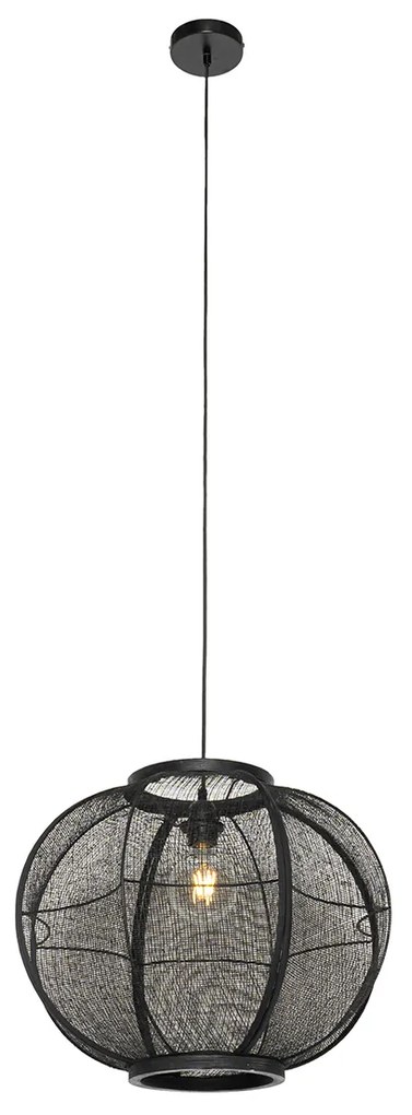 Orientálne závesné svietidlo čierne 48 cm - Rob
