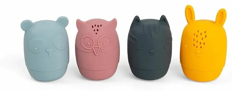 Bigjigs Toys Silikónové stláčacie zvieratká do kúpeľa