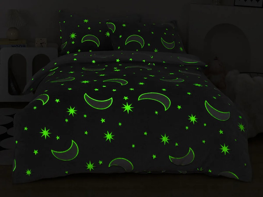 XPOSE® Mikroplyšové obliečky NOČNÁ OBLOHA Exclusive (svietiaci efekt)
