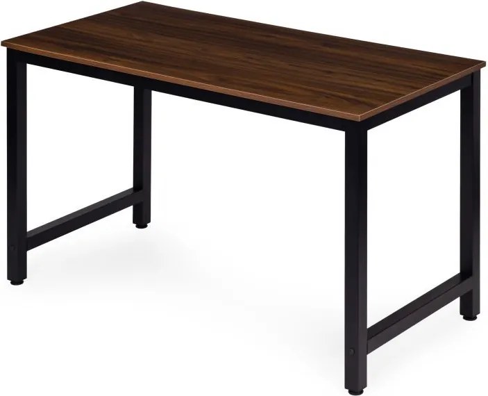 Počítačový stôl 120 x 60 cm – pracovný stôl do kancelárie a študentskej izby tmavá hnedá