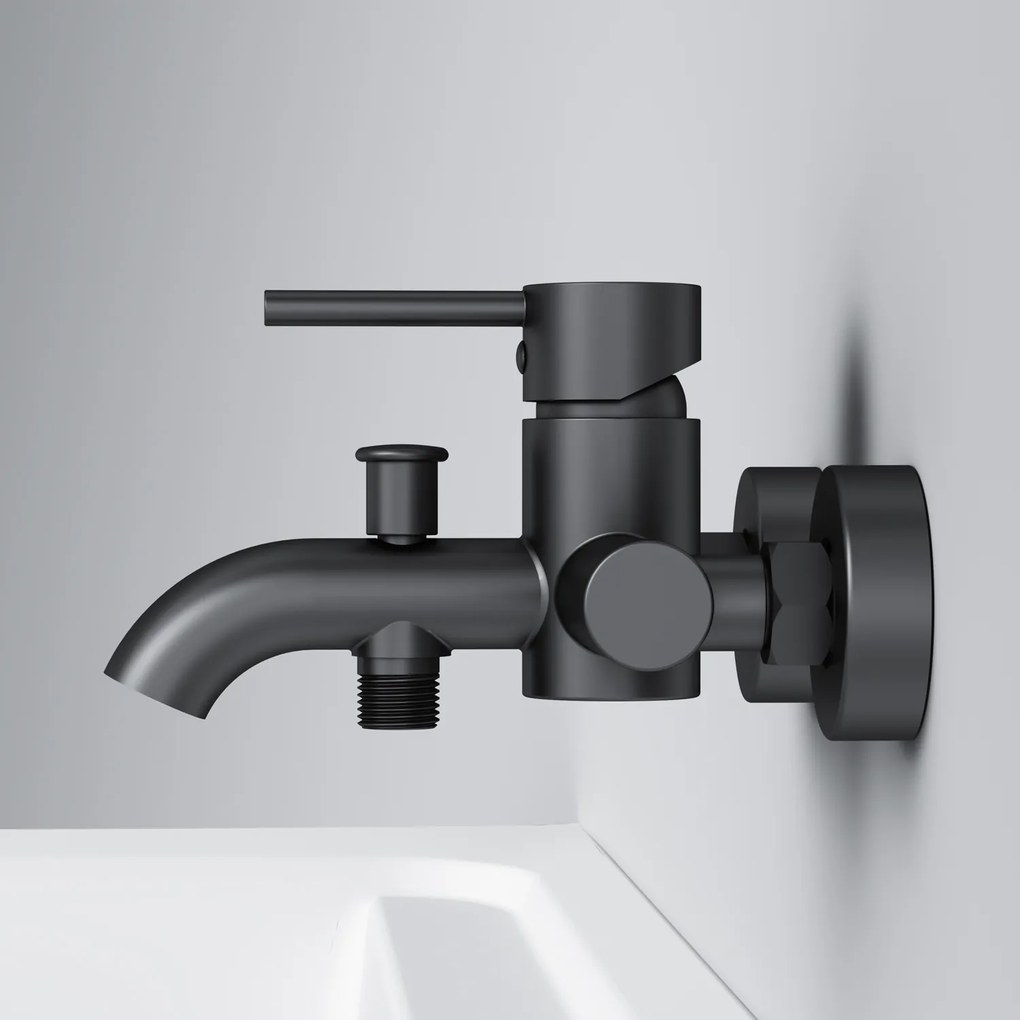 Vaňová a sprchová batéria AM.PM Spike FPA10022 jednopáková, čierna