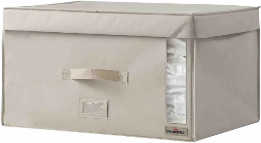 Béžový úložný box na oblečenie Compactor XL Family, 40 x 30 cm