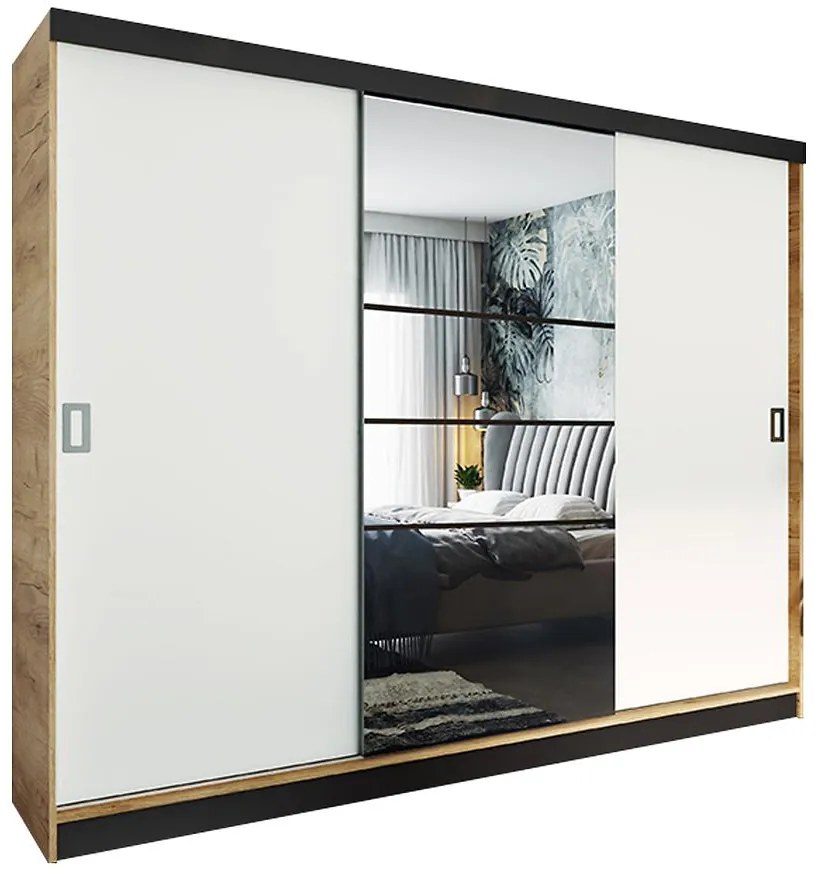 Skriňa Retro 200 6L craft / dvierka biely