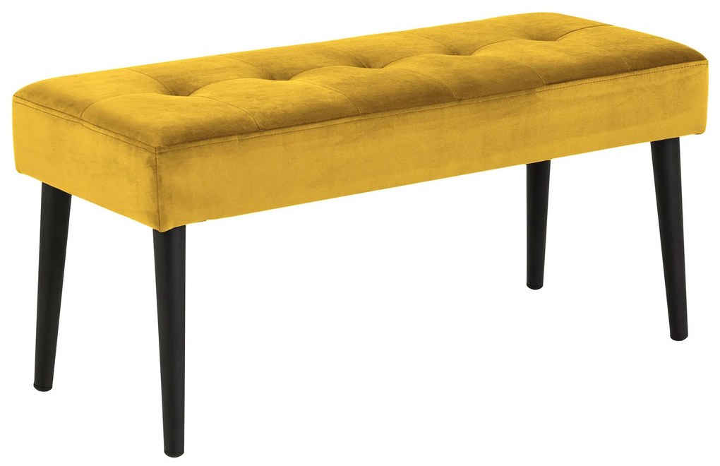 Lavička Glory žltá 45 × 95 × 38 cm ACTONA