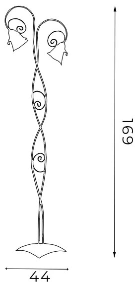 Stojacia lampa KOKARDA 2xE14/60W/230V