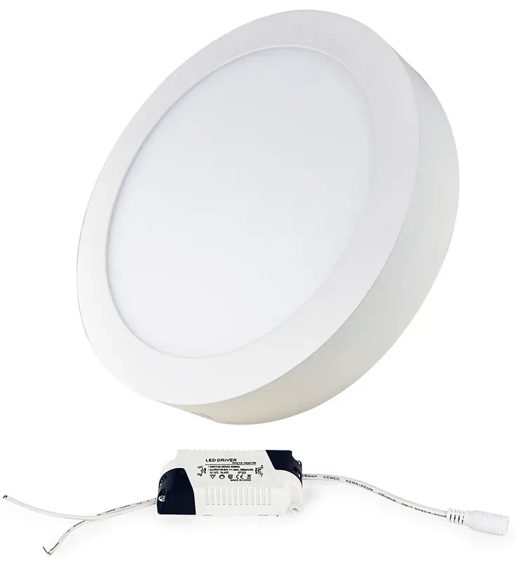 BERGE LED panel KRUHOVÝ BRGD0118 225x35mm prisadený - 18W - 230V - 1480Lm - neutrálny
