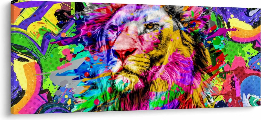 Obraz - 3D obraz leva (120x50 cm)