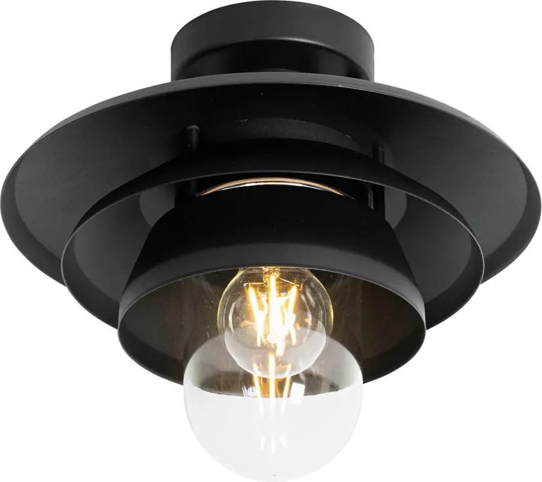 Dizajnové vonkajšie stropné svietidlo čierne IP44 - Morty