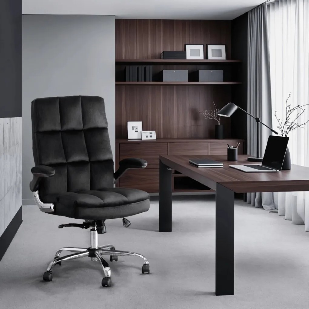 PROXIMA.store - Čalúnené kancelárske kreslo LONDON FARBA: čierna