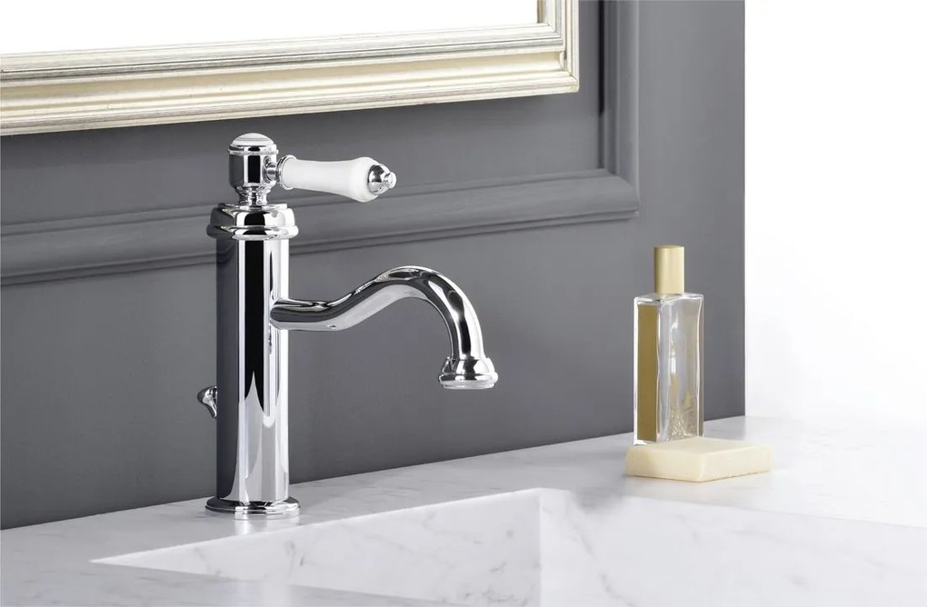 Sapho Sapho, VIENNA stojánkova umývadlová batéria vysoká bez výpuste, chróm, VO006