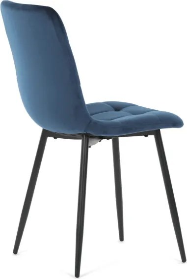 Jedálenská stolička zamatová, modrá CT-281 BLUE4